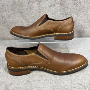 Cole Haan Mens Stratton Air Cognac Slip On Stretch Leather Loafers C11978 Preppy